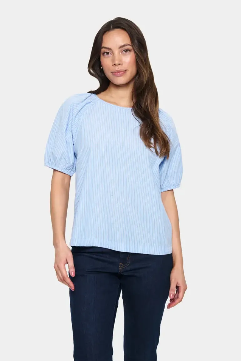 Josefia Blouse - Airy Blue Ice Stripe