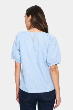 Josefia Blouse - Airy Blue Ice Stripe
