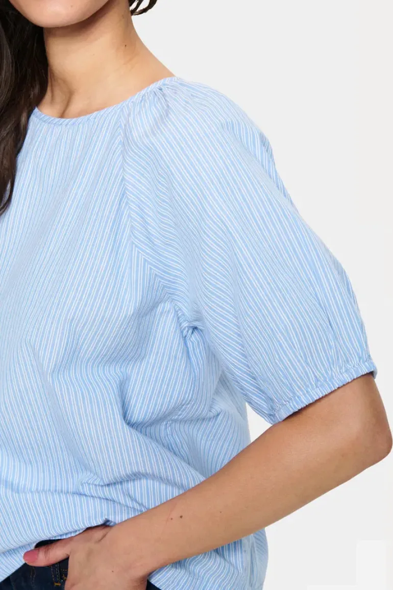Josefia Blouse - Airy Blue Ice Stripe
