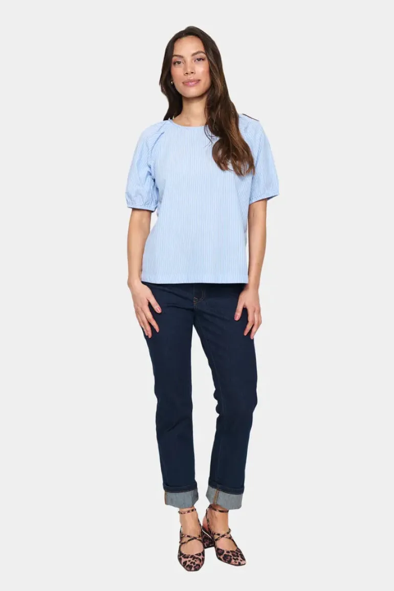 Josefia Blouse - Airy Blue Ice Stripe