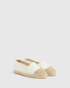 Kampala Flat Espadrille - Blanco Metallic