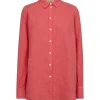 Karli Linen Shirt - Cayenne