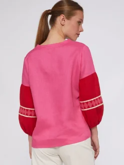 Kaya Blouse - Pink Linen