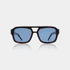 Kaya Sunglasses - Demi Tortoise (Blue Lens)