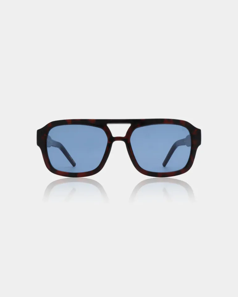 Kaya Sunglasses - Demi Tortoise (Blue Lens)