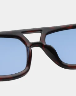 Kaya Sunglasses - Demi Tortoise (Blue Lens)