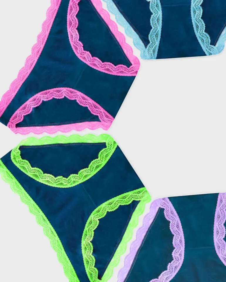 Knicker Box Four Pack - Midnight Neon