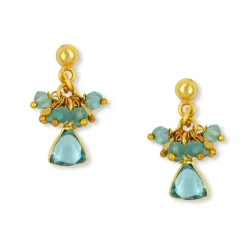 Lacey Charm Earrings Aqua