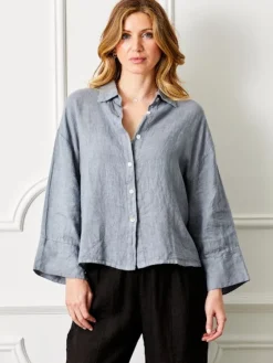 Lago Linen Shirt - Urban Grey