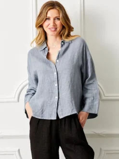 Lago Linen Shirt - Urban Grey