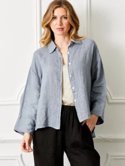 Lago Linen Shirt - Urban Grey