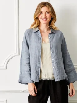 Lago Linen Shirt - Urban Grey
