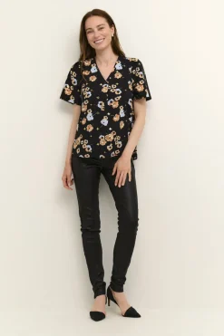 Laura SS Blouse - Black