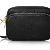 Leather X-Body Bag - Black