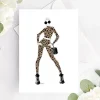 Leopard Jumpsuit Card