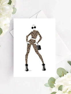 Leopard Jumpsuit Card