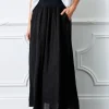 Lili Linen Skirt - Black