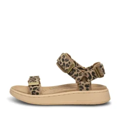 Line Suede Sandal - Leopard