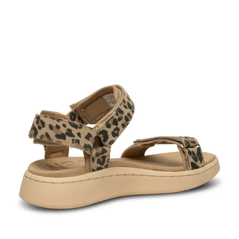 Line Suede Sandal - Leopard