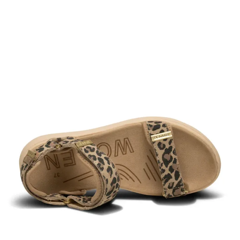 Line Suede Sandal - Leopard