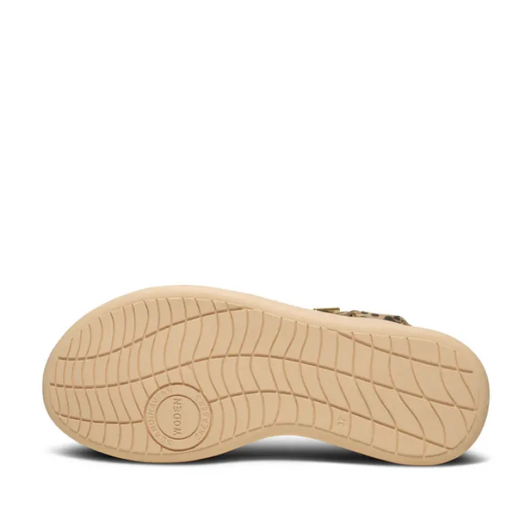 Line Suede Sandal - Leopard
