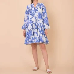 Lobster dress - Peony blue