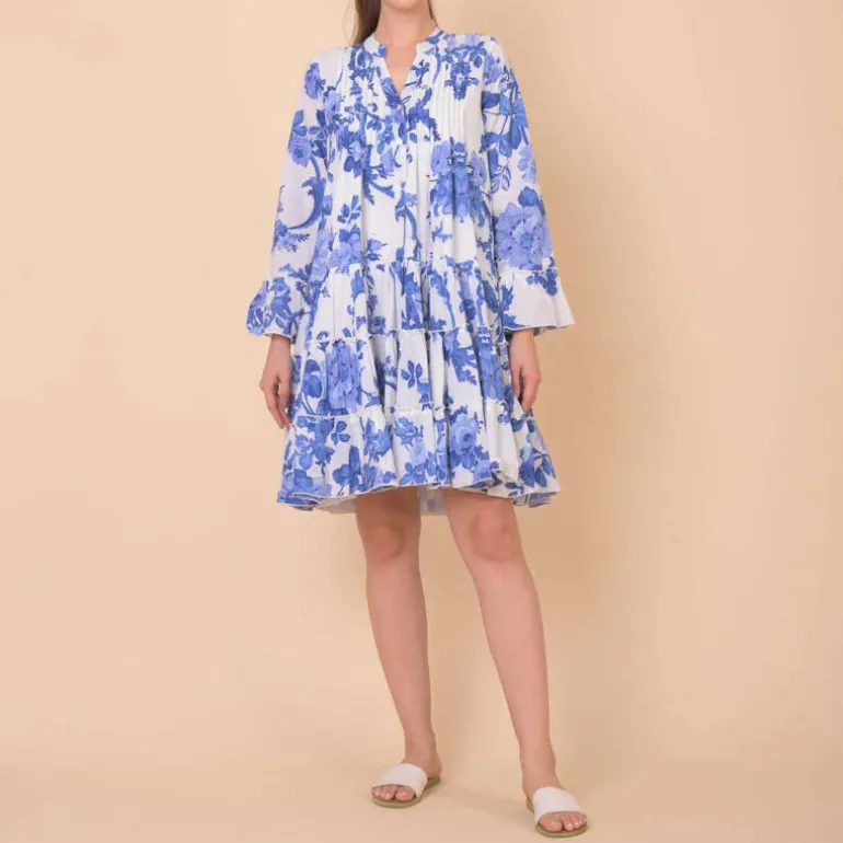Lobster dress - Peony blue