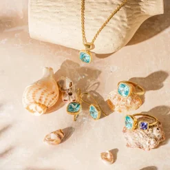 Lois Earrings Blue Topaz