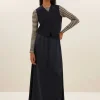 Lynn Pinstripe Gilet - Midnight