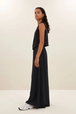Lynn Pinstripe Gilet - Midnight