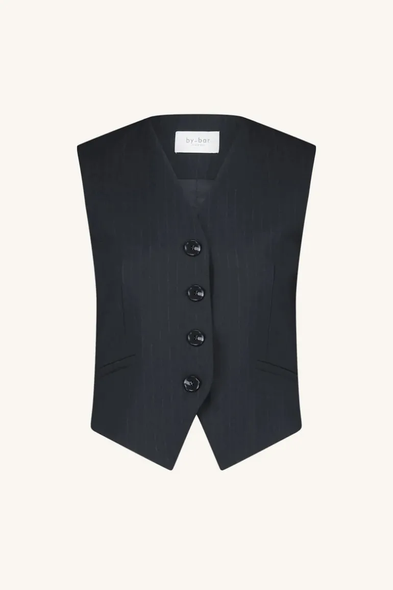 Lynn Pinstripe Gilet - Midnight