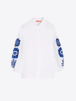 Manga Embroidery Blouse - White