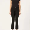 Mara Straight Jean - Black Peached Raw