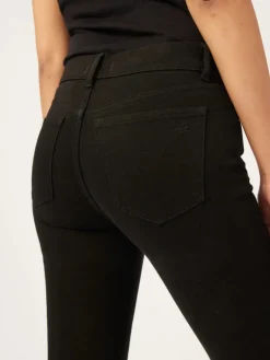 Mara Straight Jean - Black Peached Raw