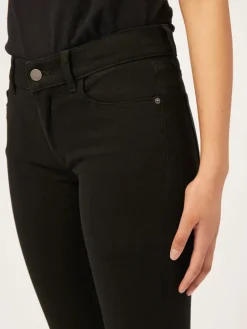 Mara Straight Jean - Black Peached Raw