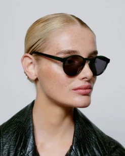 Marvin Sunglasses - Green Marble Transparent