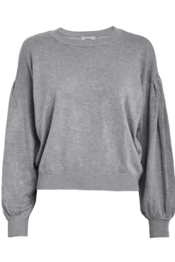 Melea Knit Pullover - Light Grey Mel