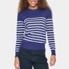Mila LS Striped Pullover - Midnight Sail