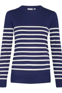 Mila LS Striped Pullover - Midnight Sail