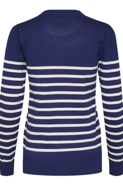Mila LS Striped Pullover - Midnight Sail