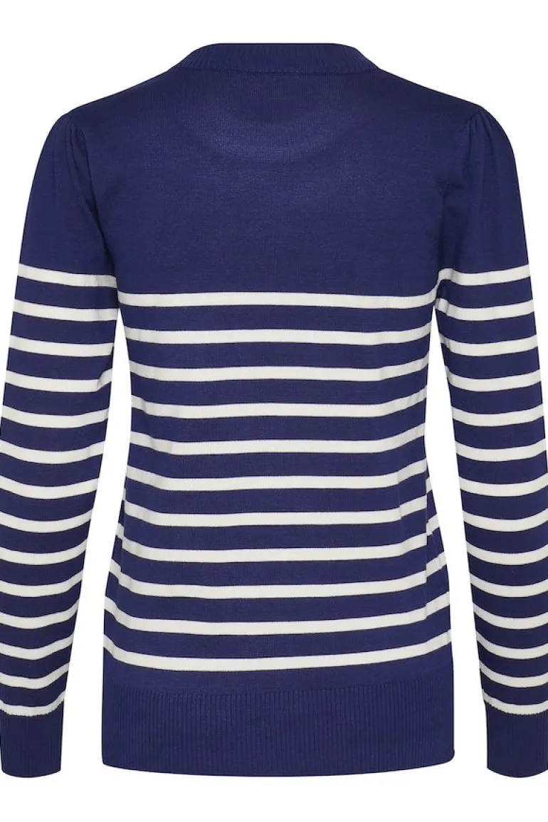 Mila LS Striped Pullover - Midnight Sail