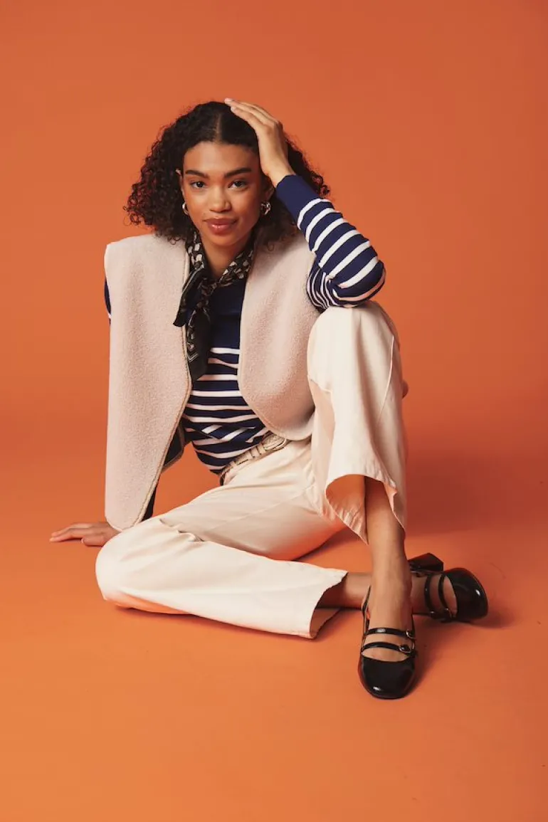 Mila LS Striped Pullover - Midnight Sail