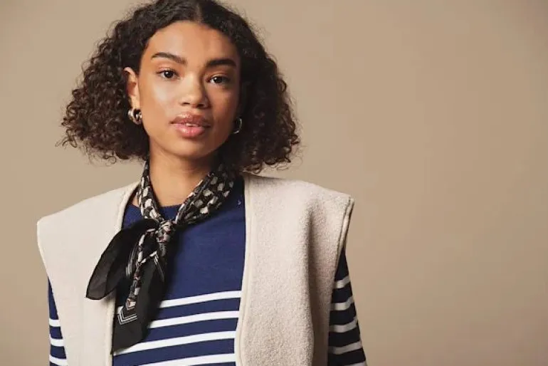 Mila LS Striped Pullover - Midnight Sail
