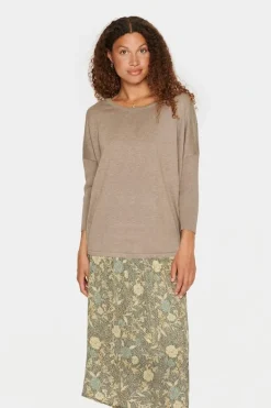 Mila R-Neck Pullover - Atmos Melange