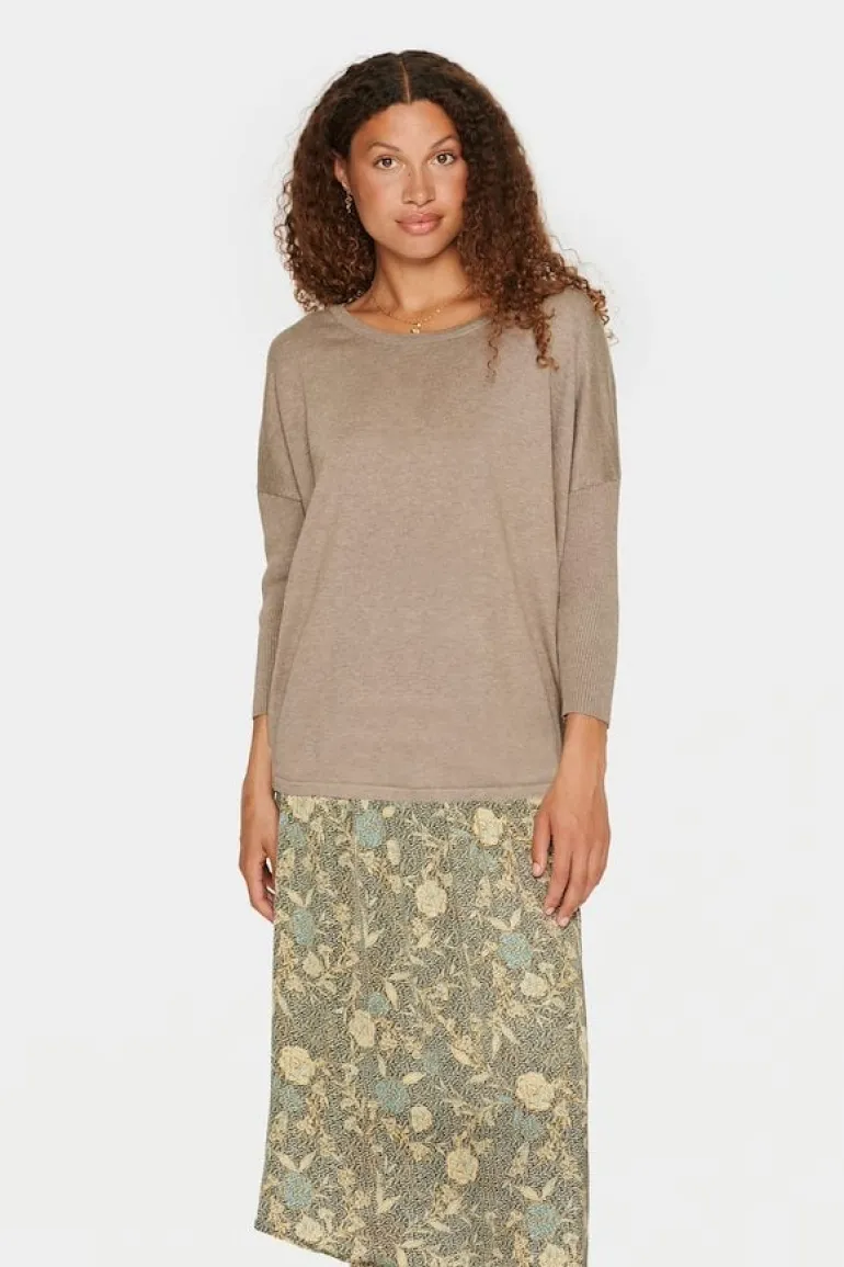 Mila R-Neck Pullover - Atmos Melange