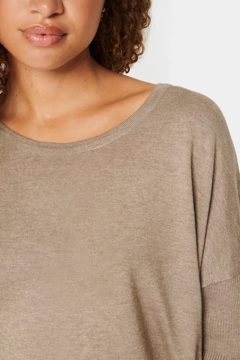 Mila R-Neck Pullover - Atmos Melange