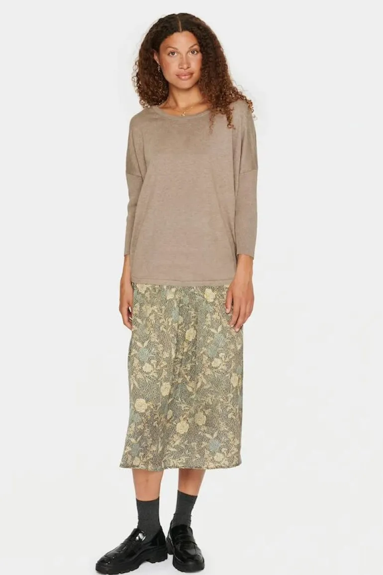 Mila R-Neck Pullover - Atmos Melange