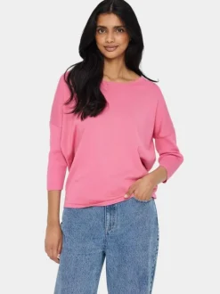 Mila R-Neck Pullover - Chateau Rose