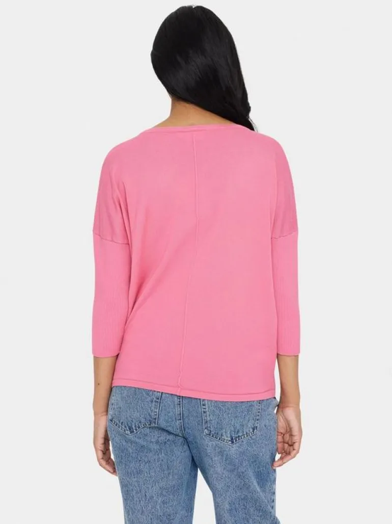 Mila R-Neck Pullover - Chateau Rose