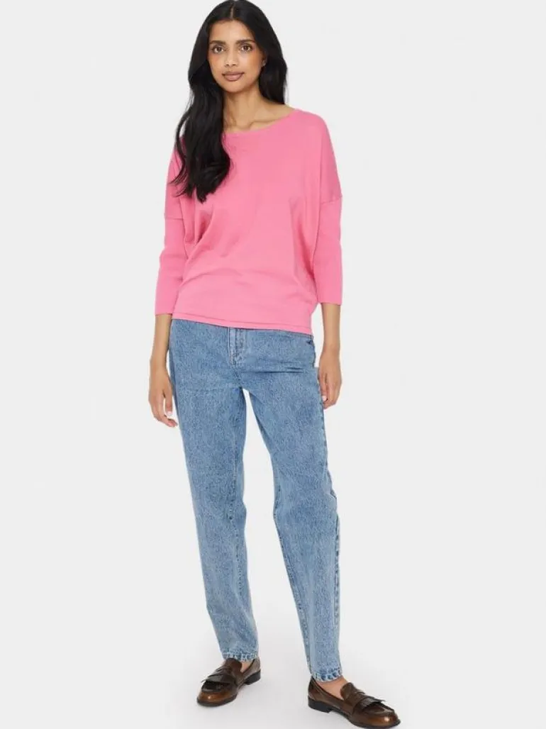 Mila R-Neck Pullover - Chateau Rose